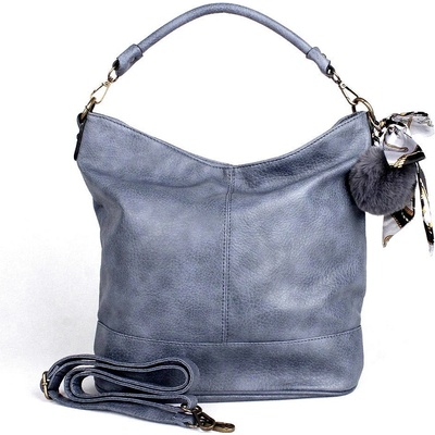 Flora & Co velká kabelka na rameno i crossbody F2560 džínově modrá