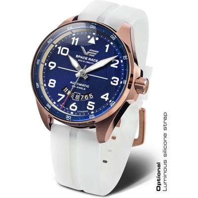 Vostok Europe YN55/325B746S Bílý silikonový řemínek luminiscenční
