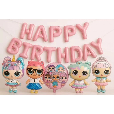 Amscan Foliový balonek LOL Surprise Glam Happy Birthday 43 cm