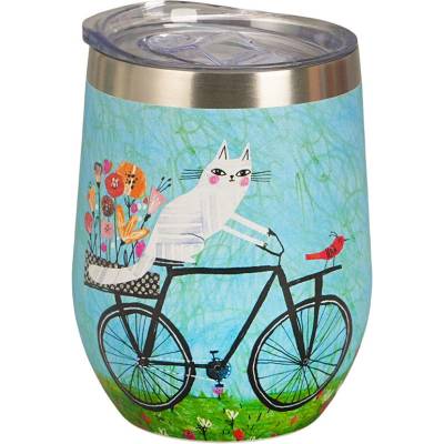 Duo Termohrnek kočka 330 ml zelený