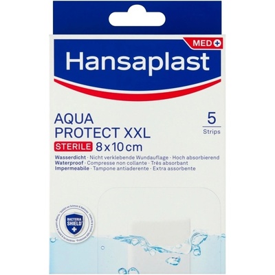 Hansaplast Aquaprotect XXL elas.náplast 8 x 10 cm 5 ks