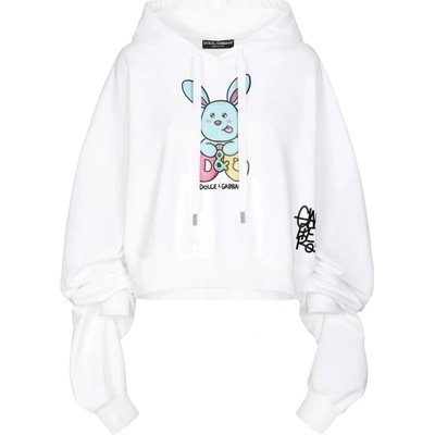 Dolce & Gabbana Rabbit White mikina Bílá