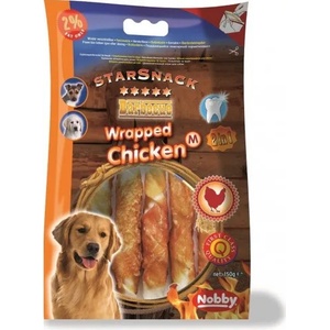 NOBBY Лакомство StarSnack 2 в 1 Barbecue Wrapped Chicken - 58, 1% пилешко месо и 41, 9% сурова кожа, размер М, 150 гр - NOBBY Германия - 70072