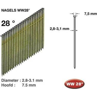 Bostitch S31090 - Hřebíky 3,1x90mm hladké typ N16 do hřebíkovačky páskované (balení 2000ks)