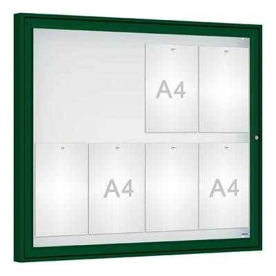 PROCITY Vonkajšia vitrína Classique, 8 x A4, plexi, zelena