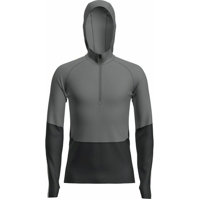 Icebreaker Men Mer 200 Oasis+ LS Half Zip Hoodie black/jet hthr/undyed/cb