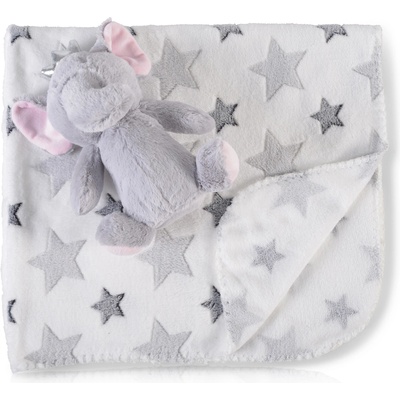 Moni Бебешко одеяло 90/75 cm с играчка Little Elephant (3800146267537)
