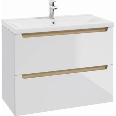 NATUREL Koupelnová skříňka s umyvadlem Naturel Stilla 80x60x45 cm bílá STILLAD08057U3 - STILLAD08057U3