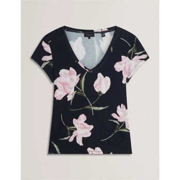 Ted Baker Тениска Ted Baker Women's Printed Slim Fit T-Shirt - Navy