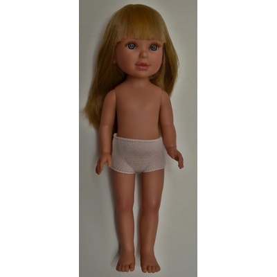 Vestida de Azul Realistická Paulina bez oblečení 33 cm dlouhé blonďaté vlasy s ofinous ofinou