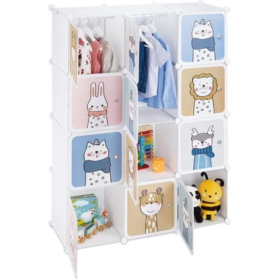 Albus Детски бял органайзер с отделение за дрешки