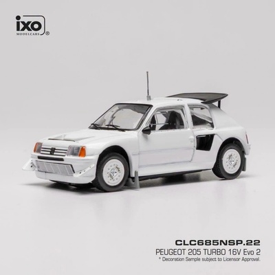 Peugeot 205 Turbo 16V Evo 2 1986Bílá 1:43 IXO