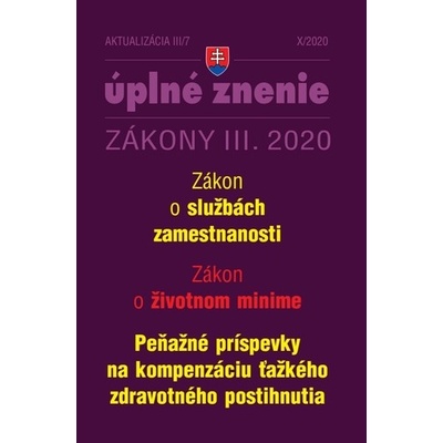 Aktualizácia III/7 2020 – Zákon o službách zamestnanosti