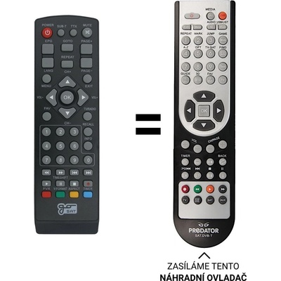 Dálkový ovladač Predátor GoSAT GS100HD, GS150HD – Hledejceny.cz