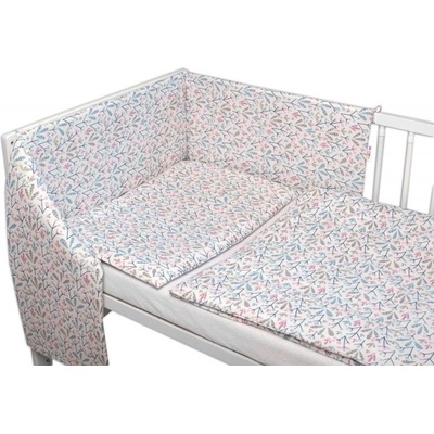 Baby Nellys 3dílná sada mantinel s povlečením Kalina bílá 120 x 90 cm – Zboží Dáma