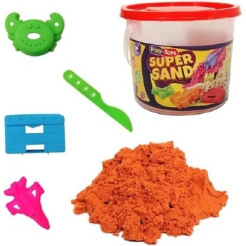 Play-Toys Playtoys Кофа със Зелен кинетичен пясък 400 гр. с фигурки (4362.1)