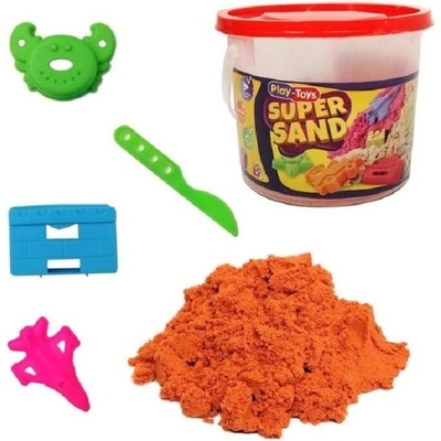 Play-Toys Playtoys Кофа със Зелен кинетичен пясък 400 гр. с фигурки (4362.1)