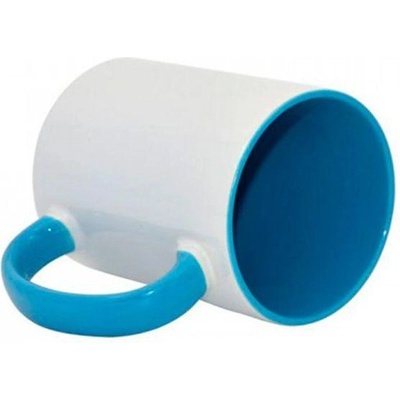 Art gift Чаша с цветен кант и цветна дръжка