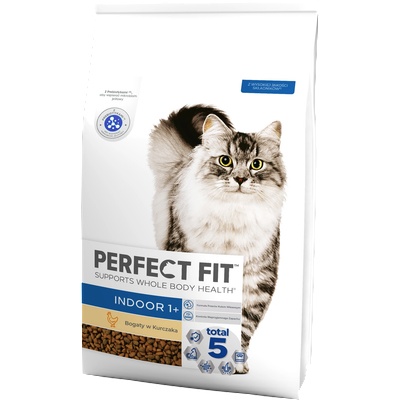Perfect Fit - пълноценна суха храна за възрастни котки, отглеждани вкъщи, богата на пилешко месо, 7 кг