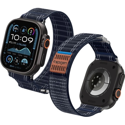 Spigen Найлонова каишка за Apple Watch 8 / 9 / 10 / 11 / SE / Ultra (44/45/46/49mm) от Spigen WBF0 - Navy (8800283312775)