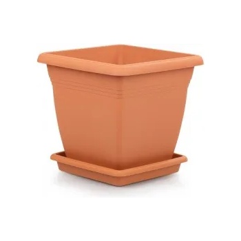 Image 1 of Serinova Квадратна саксия Villa - 60 х 56 х 60 см - Кафява (0150238)