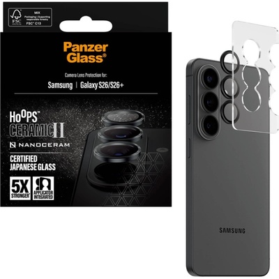 Panzer Протектор за камера PanzerGlass Hoops за Samsung Galaxy S26, S26 Plus Ceramic II Camera Lens Protector