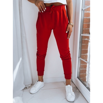 Dstreet Dámské tepláky FITS černé UY0135z Červená