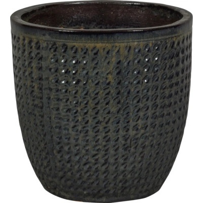 Lafiora Kvetináč glazovaná keramika 28 x 28 cm kávovo hnedý