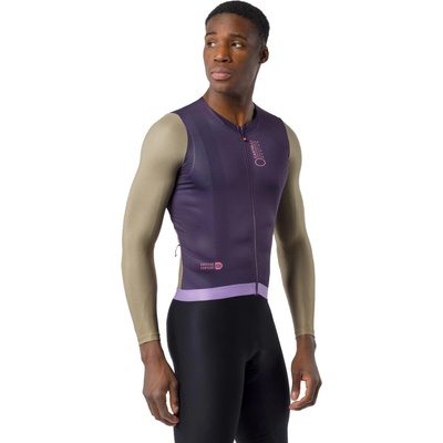 Castelli Corretto LS Jersey Night Shade/ Elmwood-Rosa Giro