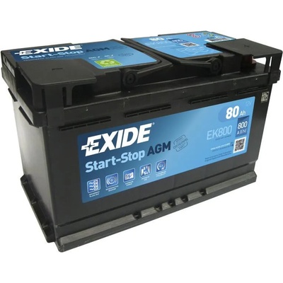 Exide AGM EK800 80Ah 800A right+ (EK800)