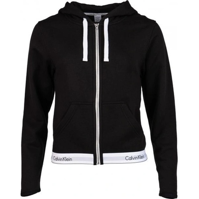 Calvin Klein TOP hoodie FULL ZIP dámská mikina Černá Bílá