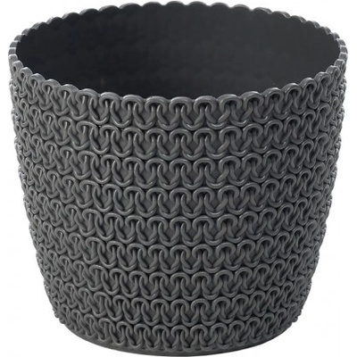 Lepaso Plastový květináč Magnolia Jersey 160 mm šedý