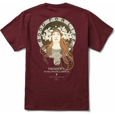 Primitive Mucha Plume Tee Burgundy
