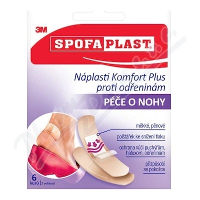 3M SPOFAPLAST 187 Komfort Plus náplasti proti odreninám 6 ks