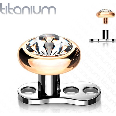 Šperky4U kompletní microdermal piercing kamínek MD028RD-04