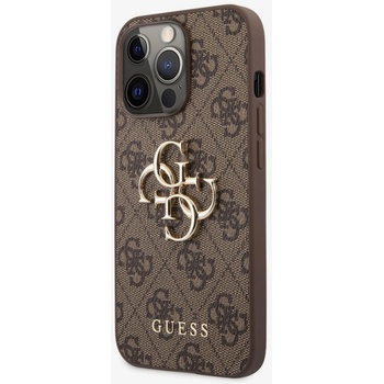 GUESS PU 4G Метален заден капак с лого за iPhone 13 Pro Brown Guess | Lilav | ЖЕНИ | UNI