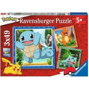 Image 1 of Ravensburger Puzzle Ravensburger Pokemon 3x49pc (05586)