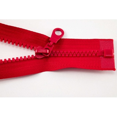 Deliteľný kostený zips - dĺžka (30 - 95 cm) - rôzne farby 50 cm Červená