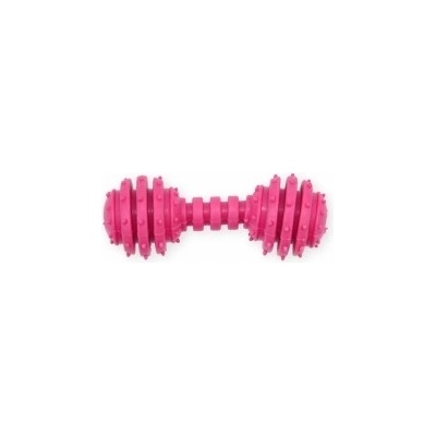 Petnova hračky pre zvieratá TPR DUMBBELL PINK hračka pre psov 12 cm