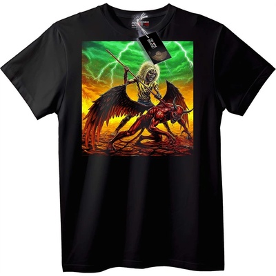 NOONEBRAND Тениска Крилат Воин срещу Демон - 2XL, Black