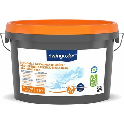 Swingcolor Barva na stěnu sněhobílá, sněhobílá, matná, 1 l