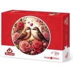 Art Puzzle Кръгъл пъзел Art Puzzle от 570 части - Рози и любов (45711)
