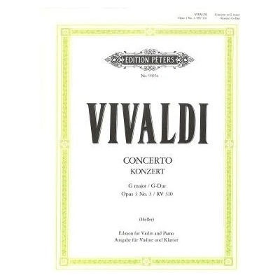 Concerto G-Dur + CD op 3/3 RV 310 PV 96 F 1/173 T 408 značky Vivaldi Antonio