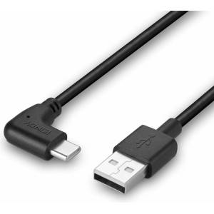 Lindy Кабел Lindy, от USB-A(м) към USB-C(м), 0.5m, 15W, черен (32000)