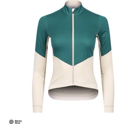 Isadore Women's Signature Wind Block Long Sleeve Jersey zelená/béžová