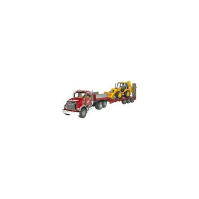 Bruder 2813 Nákladní auto MACK Granite s návěsem a traktorem JCB 4CX 1:16