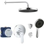 SANITINO - Душ комплект Grohe със смесител и скрито тяло, аксесоари kielle, хром SANI21GKK015 (SANI21GKK015)