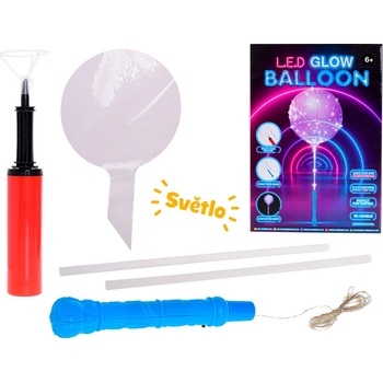 Mikrotrading Glow nafukovací balónek na baterie s LED světlem v krabičce