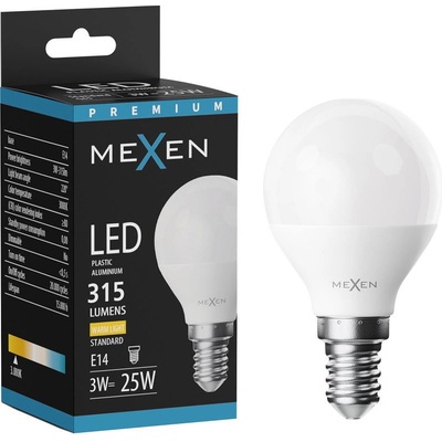 Mexen Nova LED крушка E14, G45, 3W, Топла - 3000K, 315 lm - L101-E14-0330-01 (L101-E14-0330-01)