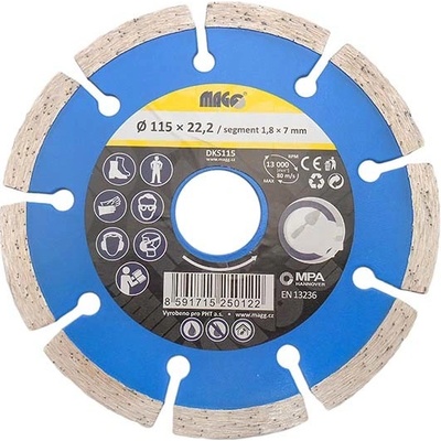 Magg Diamantový kotouč segmentový 115 x 22,2 mm DKS115